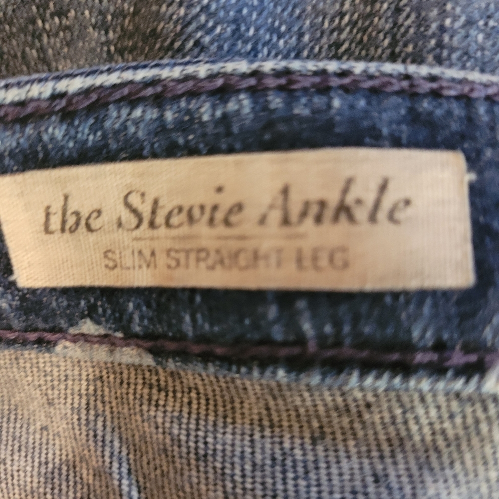 Adriano Goldschmied The Stevie Ankle Slim Straight Leg Hearts Print Jeans - 30R - Picture 5 of 7